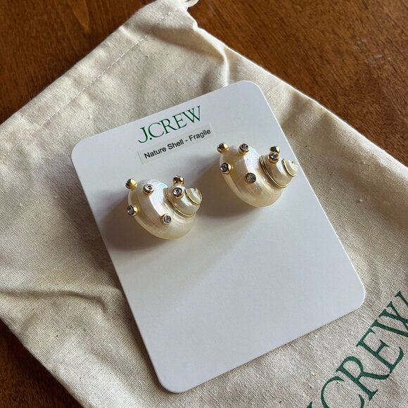 J. Crew seashell earrings NWT - Picture 2 of 10